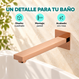 Pico De Pared Cuadrado Para Lavamanos O Tina Oro Rosa - Características del producto