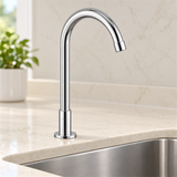 Cuello De Mesa Redondo Tipo Ganso 1/2 Pulgada Cromado - Vista cercana del producto