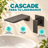 Grifería Monocontrol De Pared Para Lavamanos Cascade Gris Cepillada - Características del producto