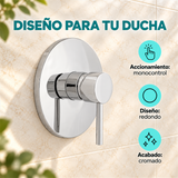 Monocontrol De Ducha Redondo Con Pestaña Cromado - Características del producto