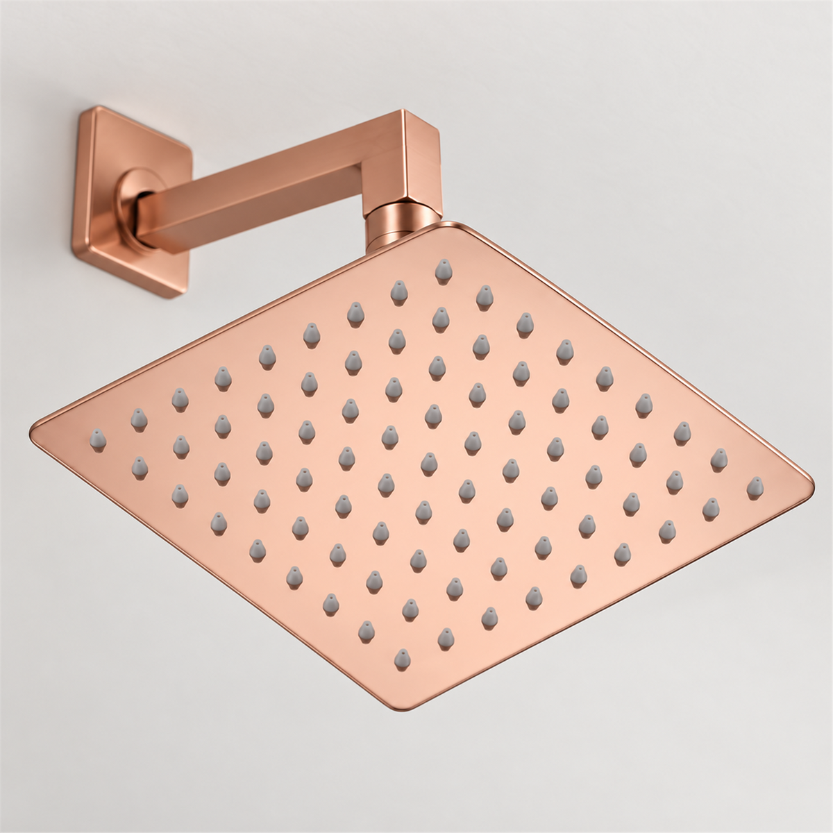 Regadera Cuadrada Oro Rosa En Acero Inoxidable 304 8 Pulgadas - Vista cercana del producto