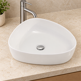 Lavamanos De Sobreponer Triangular Blanco 50 × 42 cm - Vista cercana del producto