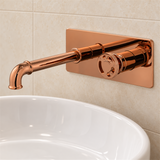 Grifería Monocontrol De Pared Industry Oro Rosa - Vista cercana del producto