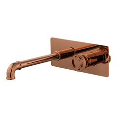 Grifería Monocontrol De Pared Industry Oro Rosa