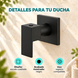 Manija Cuadrada Para Registro De Ducha - Características del producto - Negro