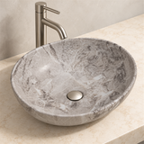 Lavamanos Canoa Calacata Gris 41 × 33 cm - Vista cercana del producto