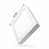 Panel LED Cuadrado 12 W De Sobreponer De 17 cm — dimensiones del producto