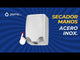 Secador de manos brillante Mini Tornado Plus en acero inoxidable satinado automático infrarrojo con sonido y velocidad ajustable.