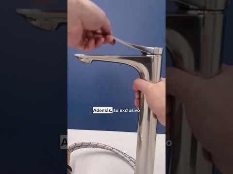 Video Lavamanos Monocontrol Alto Volare Níquel Texturizado Diseño Moderno