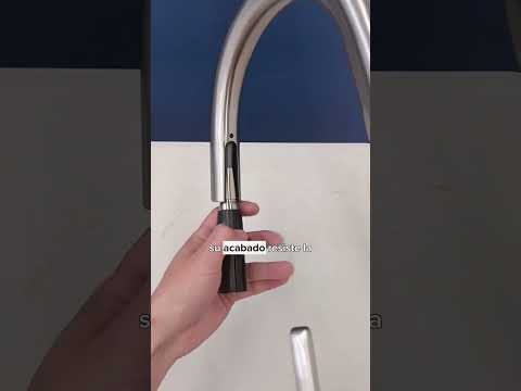 Grifería Lavaplatos Monomando Cuello Extraíble Níquel Textur