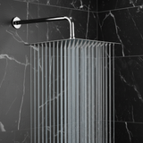 Ducha Regadera Metálica Cuadrada 20 Cms-cromo Incluye Tubo