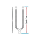 Sifón Blanco Flexible Doble - imagen 4