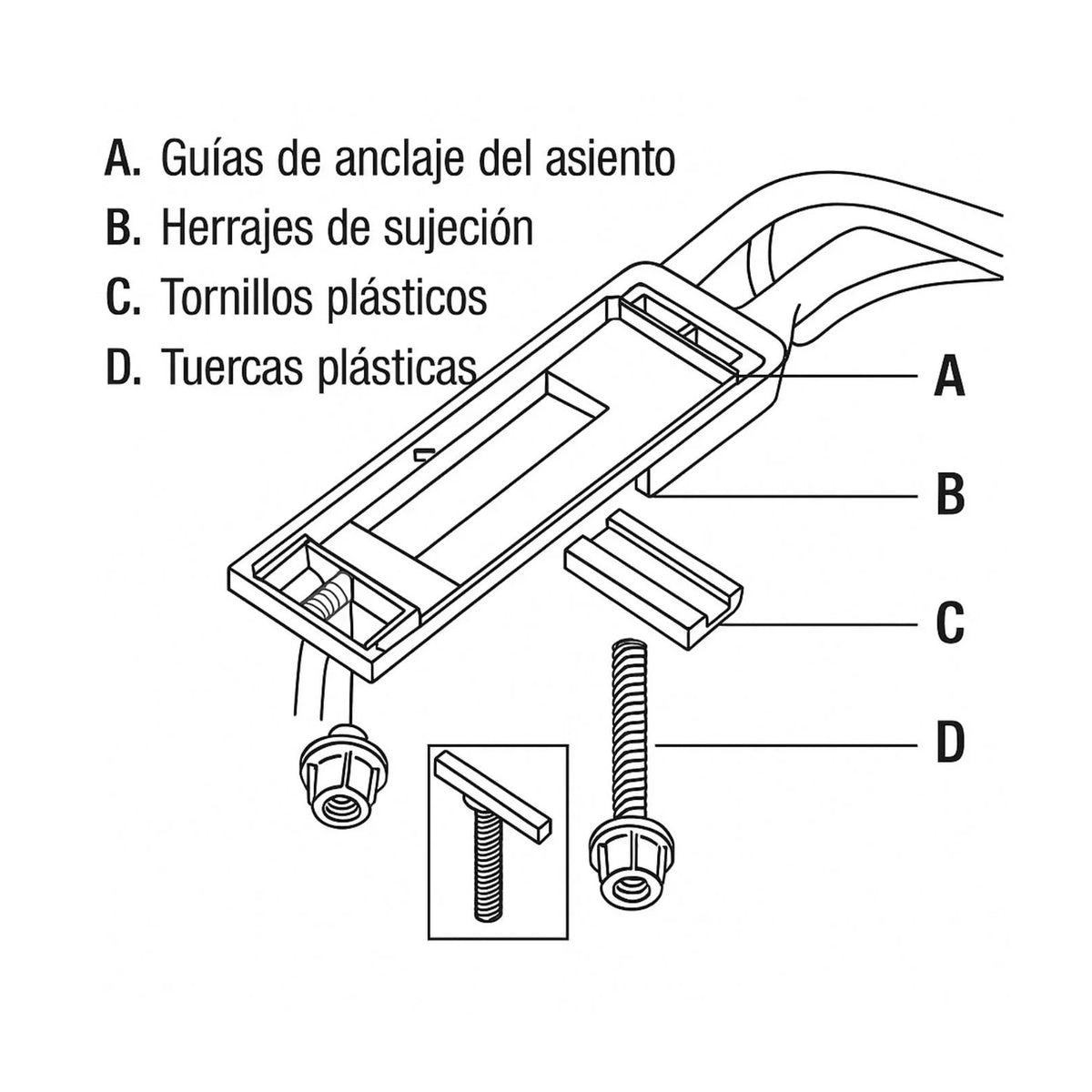 Tapa Asiento Sanitario alongado Bone Cierre Lento - imagen 5