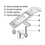 Tapa Asiento Sanitario alongado Bone Cierre Lento - imagen 5