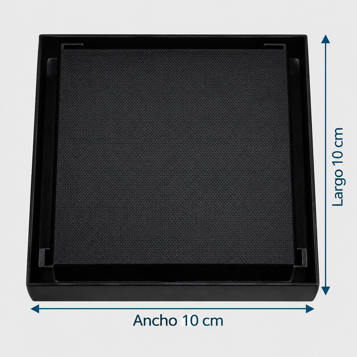 Medidas de Rejilla Invisible Negra Para Piso 10 X 10 Cm