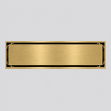 Rejilla Lineal Invisible Oro Cepillado Para Piso 30 X 10 Cm vista de producto limpia y proporcional