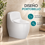 Detalle del sanitario Portobello blanco