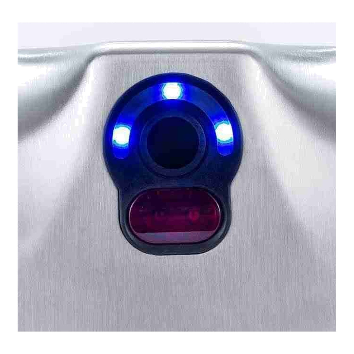 Detalle del sensor infrarrojo con luz LED azul del secador Mini Tornado Plus