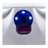 Detalle del sensor infrarrojo con luz LED azul del secador Mini Tornado Plus