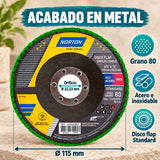 Disco Flap Standard Grano 80 De 115 Mm — características y compatibilidad