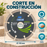 Disco Diamantado Classic Segmentado De 110 Mm — características y compatibilidad