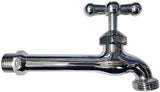 Llave Jardin Extendida Cromada Metalica Uso Exterior Resistente