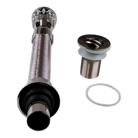 Sifón Flexible Cromado para Lavamanos con Desagüe Push