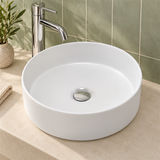 Lavamanos Marui Blanco Mate 30 cm: ambientación cercana. Accesorios de ambientación no incluidos.