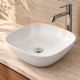 Lavamanos 78159 blanco esmaltado: vista cercana. Grifería, desagüe y ambientación no incluidos.