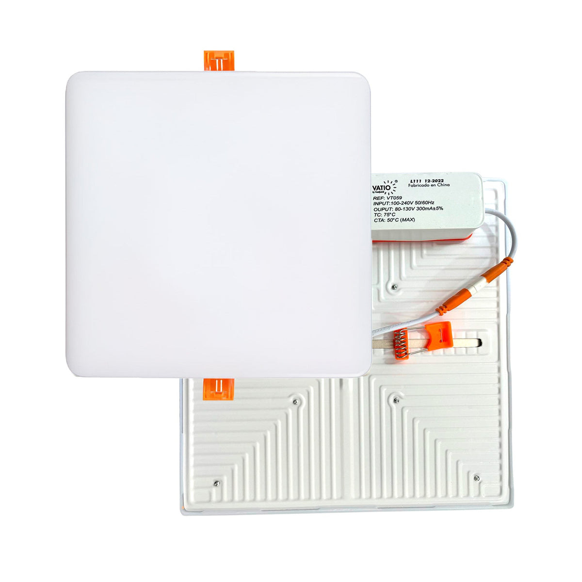 Panel LED Cuadrado Sin Marco 18 W De Empotrar De 12 cm — vista del producto