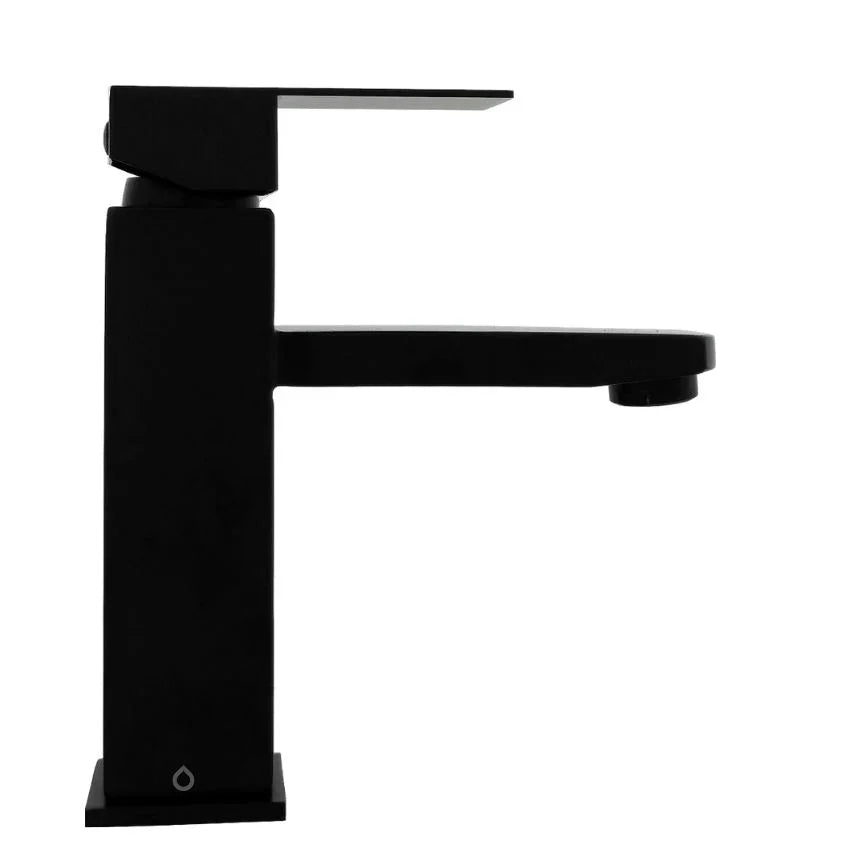 Grifería Lavamanos Mezclador Poste Bajo Negra (7602904268966)
