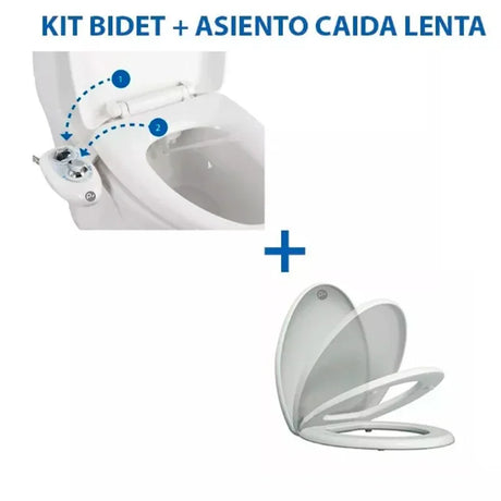 Kit Bidet Automático + Asiento Caida Lenta