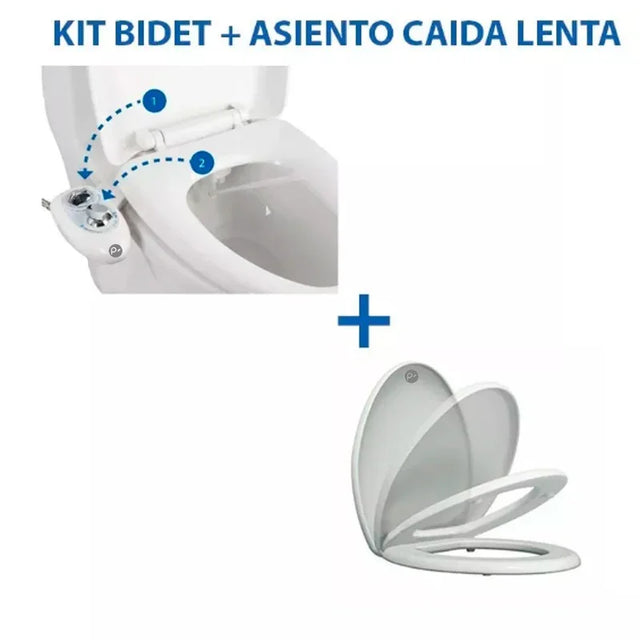 Kit Bidet Automático + Asiento Caida Lenta