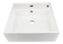 Lavamanos Porcelana Blanco Cuadrado Con Rebose De 38cm Tip