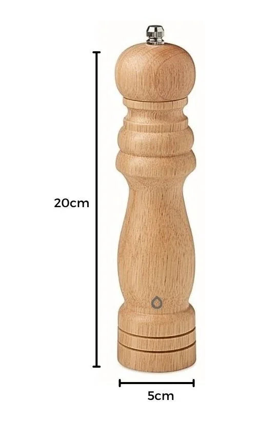 Pimientero Triturador En Madera 20 Cm De Lujo Y Alta Calidad