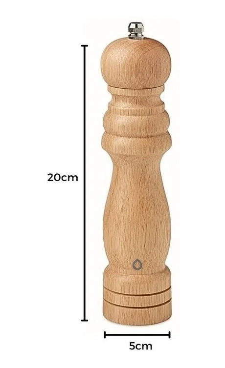 Pimientero Triturador En Madera 20 Cm De Lujo Y Alta Calidad