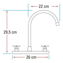 Llave Mezclador Para Lavamanos Con Manija Cruceta