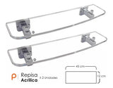 Kit Repisa De Lujo Acrílica, De Fácil Instalación X 2 Unidad