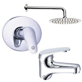 Conjunto Grifería Monocontrol Baño Metálica Alta Resistencia
